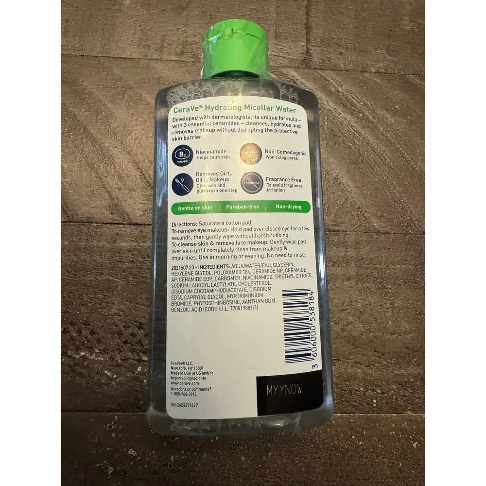 CeraVe Hydrating Micellar Water Ultra Gentle Cleanser Makeup Remover 10 FL. Oz